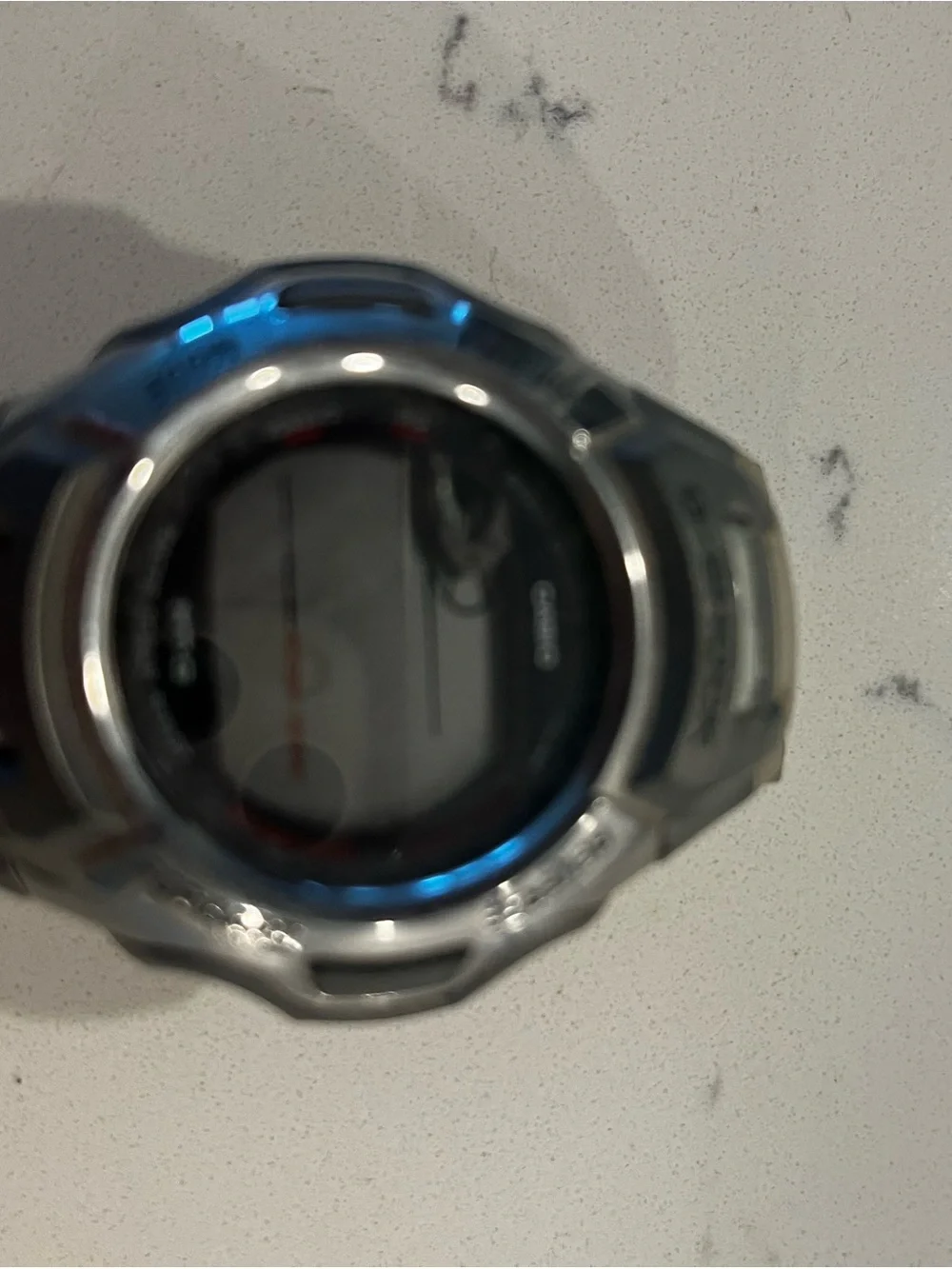 Casio G-Shock Silver and Blue Digital Watch